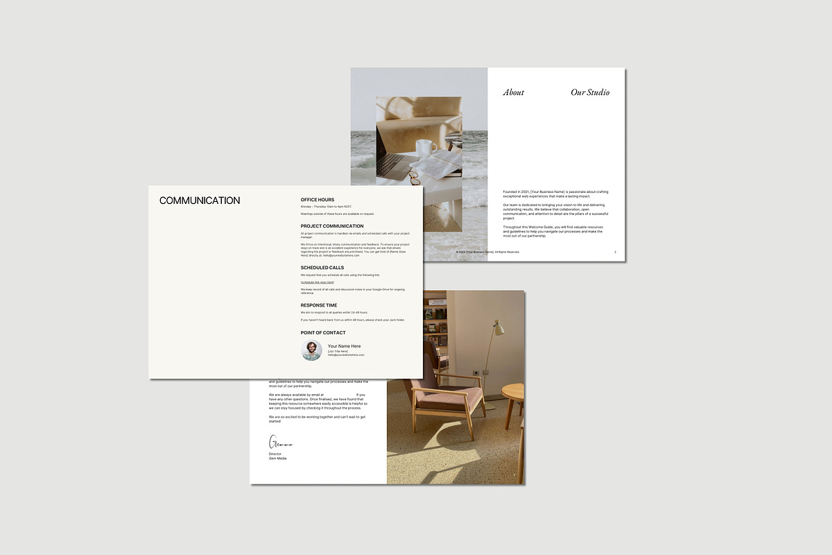 Minimalist Welcome Guide Template