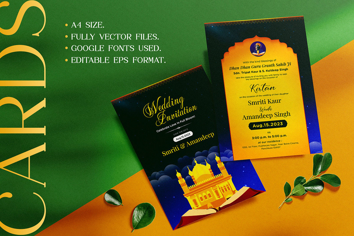 Wedding Invitation Card Bundle, an Invitation Template by Creative Hatti (Photo 3 of 6)