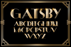 Gatsby Typography Vector