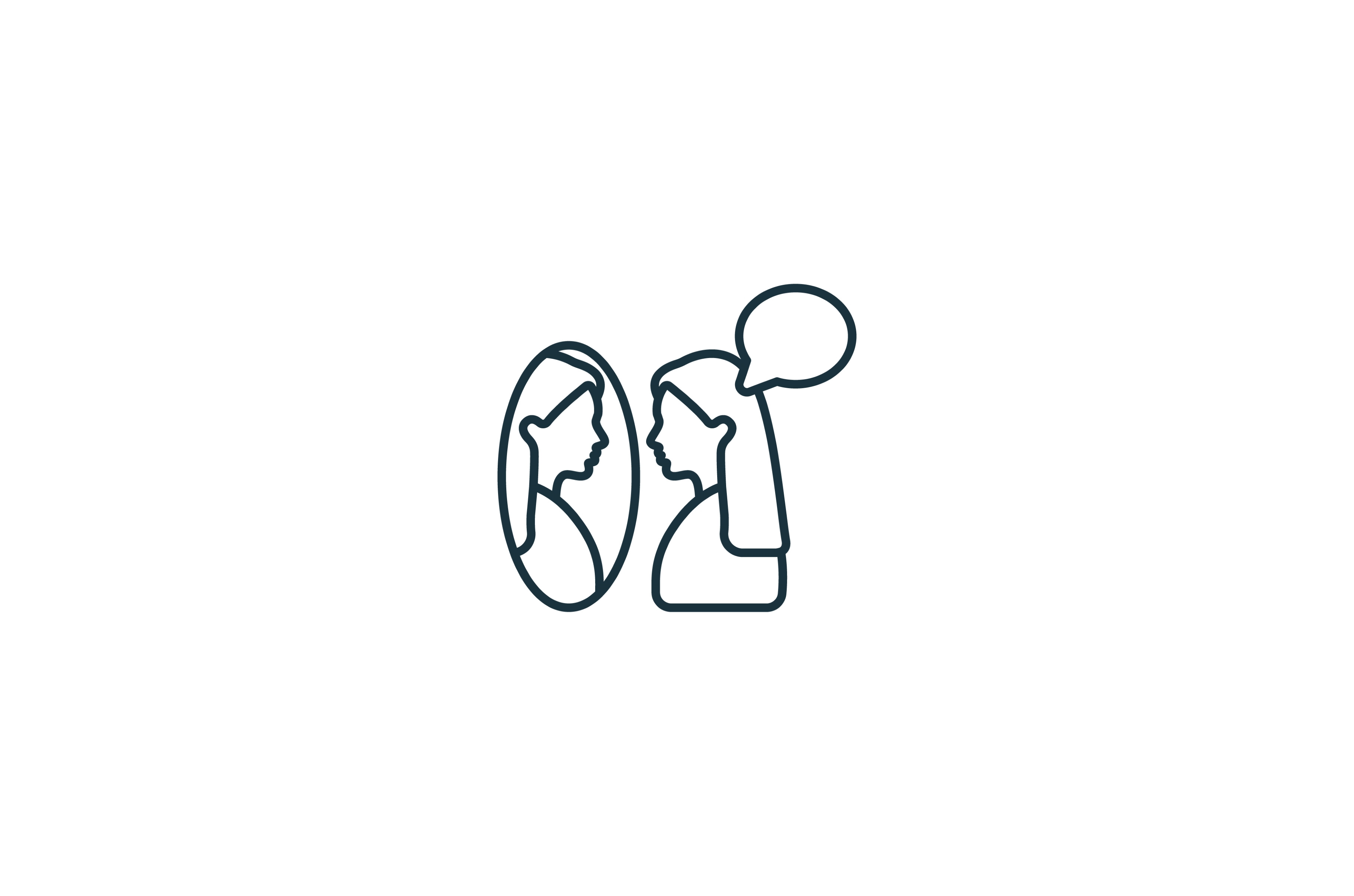 Self-reflection outline icon, an Object Illustration by Aimagenarium ...