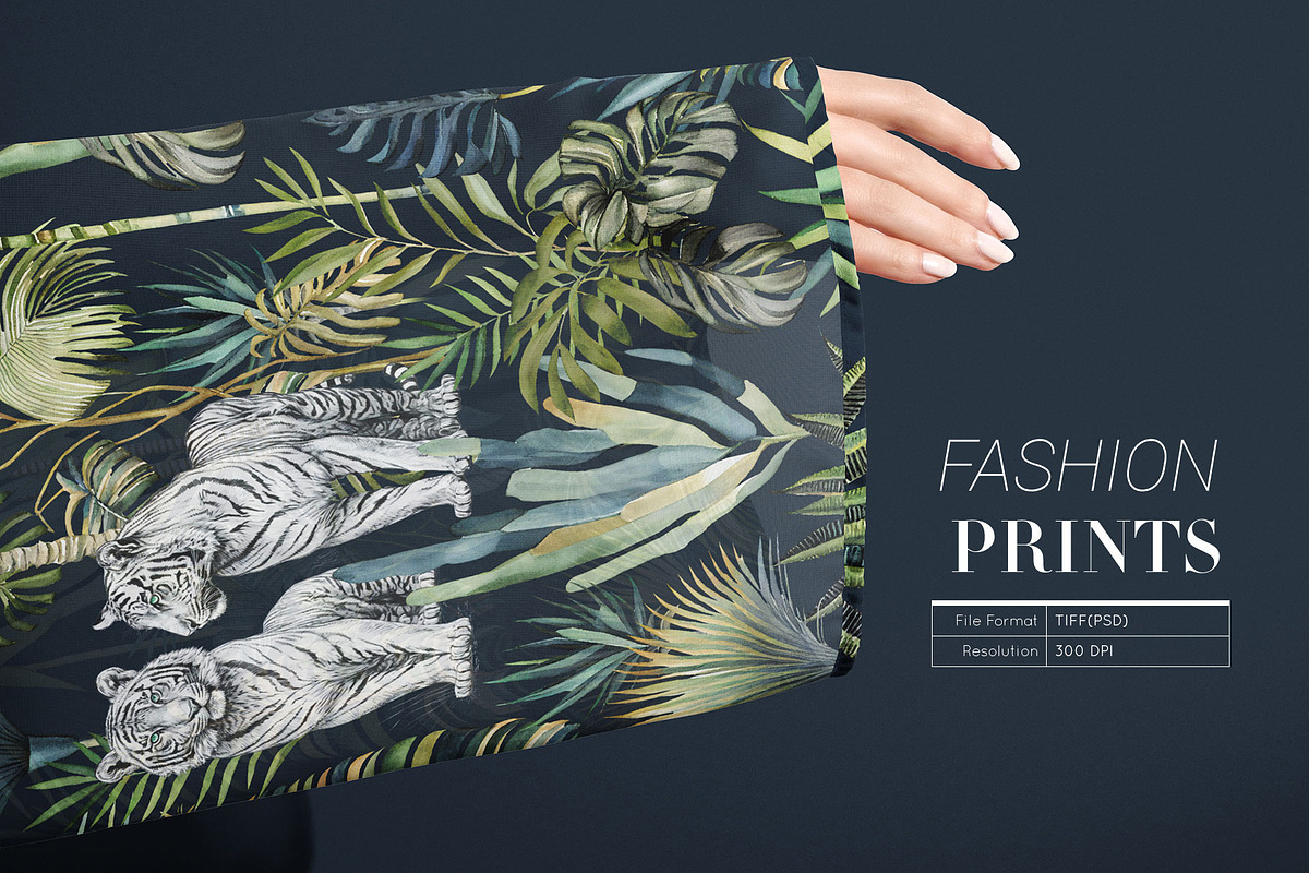 Wilderness, luxury tropical Patterns, a Wallpaper Graphic by Pink Linen (Photo 10 of 14)