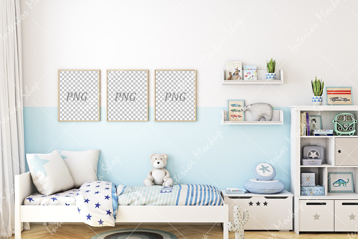 Kids Room Frame Mockups - 516, a Print Template by Mockup Shop (Photo 3 of 3)