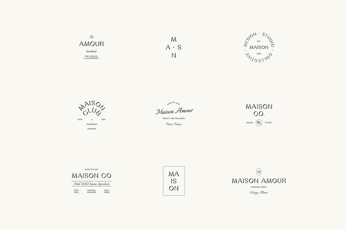 Maison Minimal Logo Kit Ai Eps Psd, a Branding & Logo Template by Feel This (Photo 8 of 13)