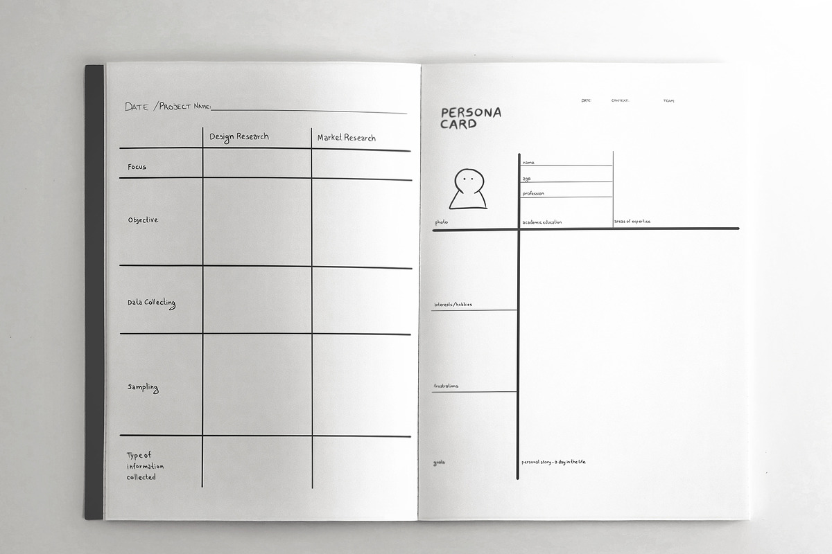 15 Hand Drawn UX Design Planners, a Graphic by Character (Photo 5 of 11)