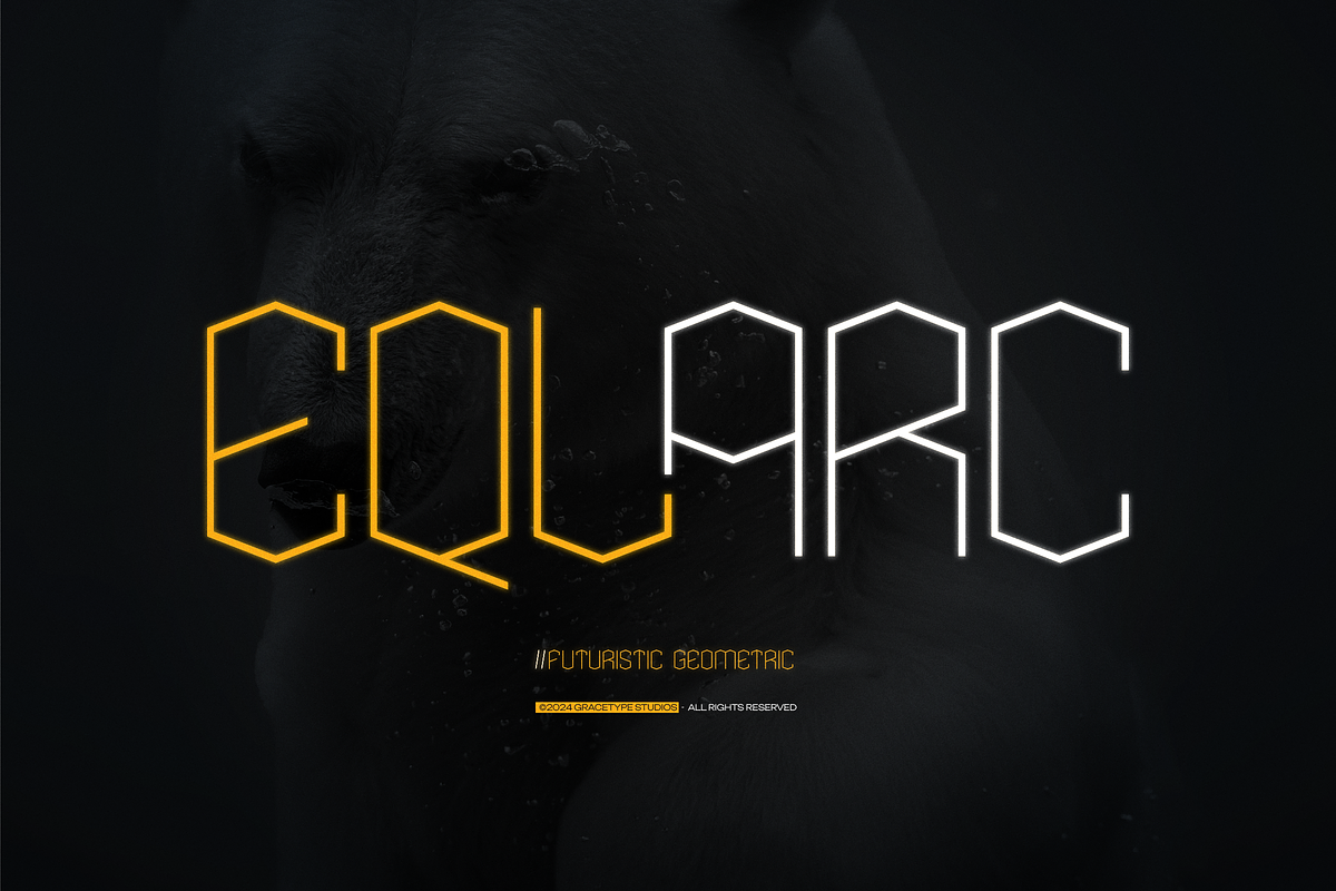 Eqlarc | Futuristic Geometric, a Font by gracetype_studio (Photo 1 of 12)