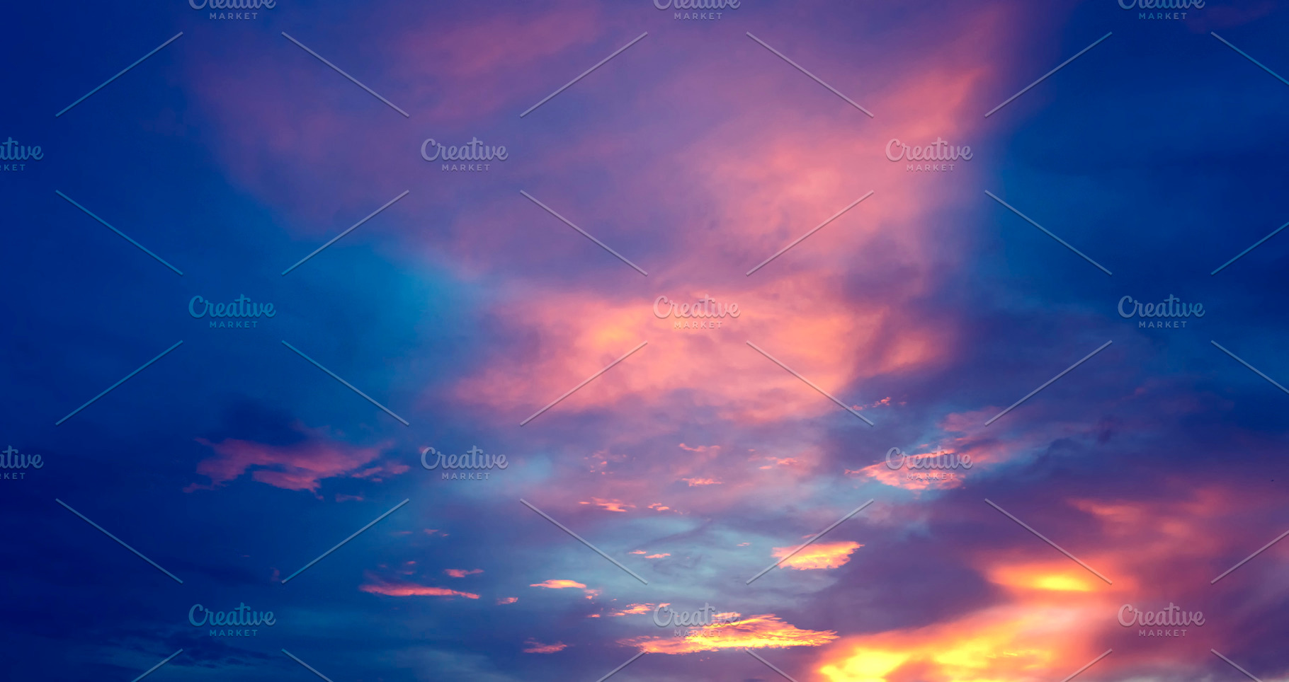 Sunset sky featuring scenery, sunshine, and majestic, an Abstract Photo by Olezzo