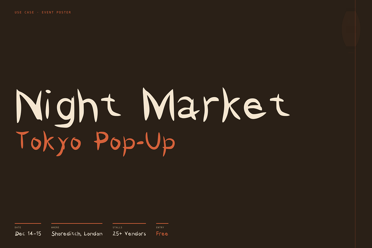 Ramen — Japanese Display Font, a Handwritten Font by Lettra Studio (Photo 6 of 11)