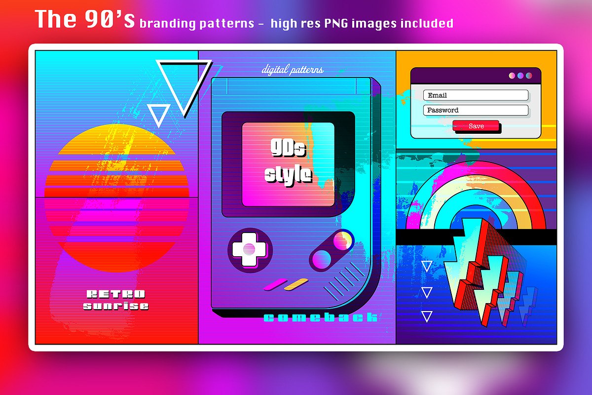 The 90's branding patterns, a Pattern Graphic by Polar Vectors (Photo 3 of 21)