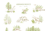 Watercolor Dinosaur Collection, an Animal Illustration by Liliia Polos Illustration (Thumbnail 2 of 11)