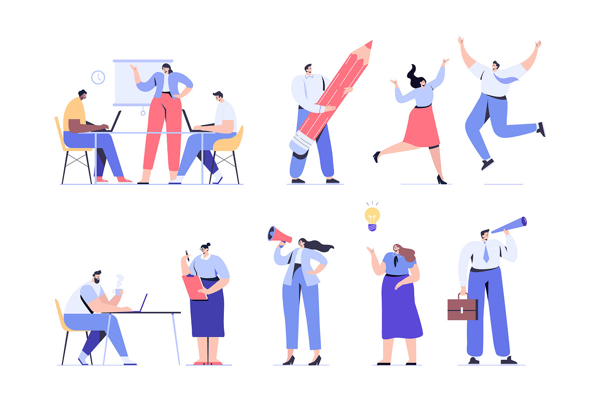 Big Vector set of people characters, a Person Illustration by Vector_Art (Photo 20 of 25)