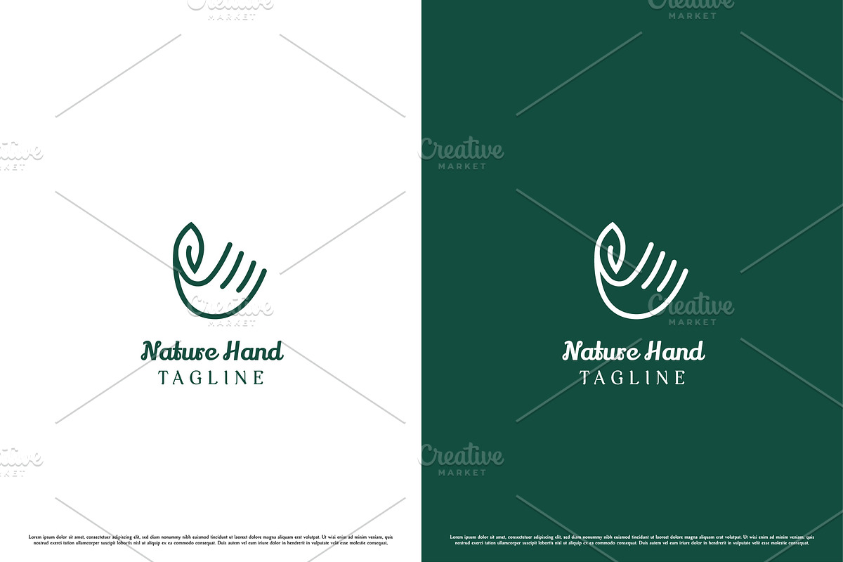 Nature Hand Logo Design Illustration, a Branding & Logo Template by Morvana Crew
