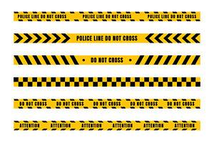 A set of police lines, an Object Illustration by Saba Vector