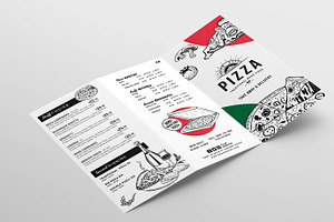 Tri-Fold Pizza Menu Template