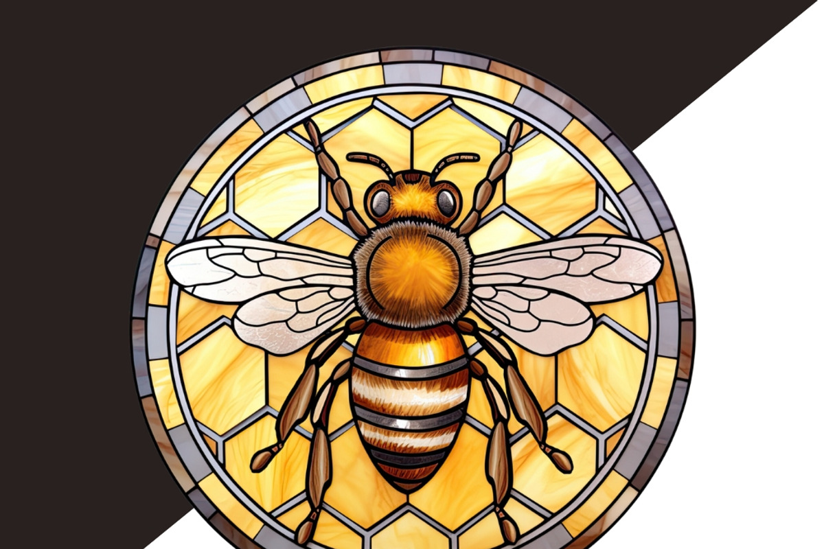 Honey Bees Png Stained Glass Clipart, an Animal Illustration by Tanya Kart (Photo 4 of 7)