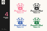 Meditating Panda T-Shirt Design, an Animal Illustration by shaondesigns (Thumbnail 2 of 6)
