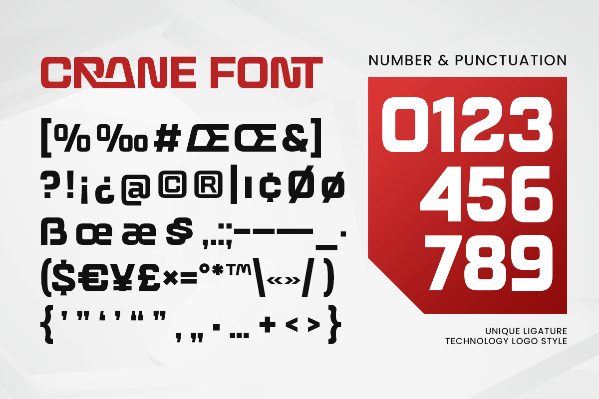 Crane - Unique Technology Logo Font, a Sans Serif Font by TokoPress (Photo 10 of 13)