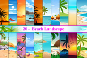 Beach Landscape, a Background Graphic by Digital Studio (Thumbnail 1 of 9)