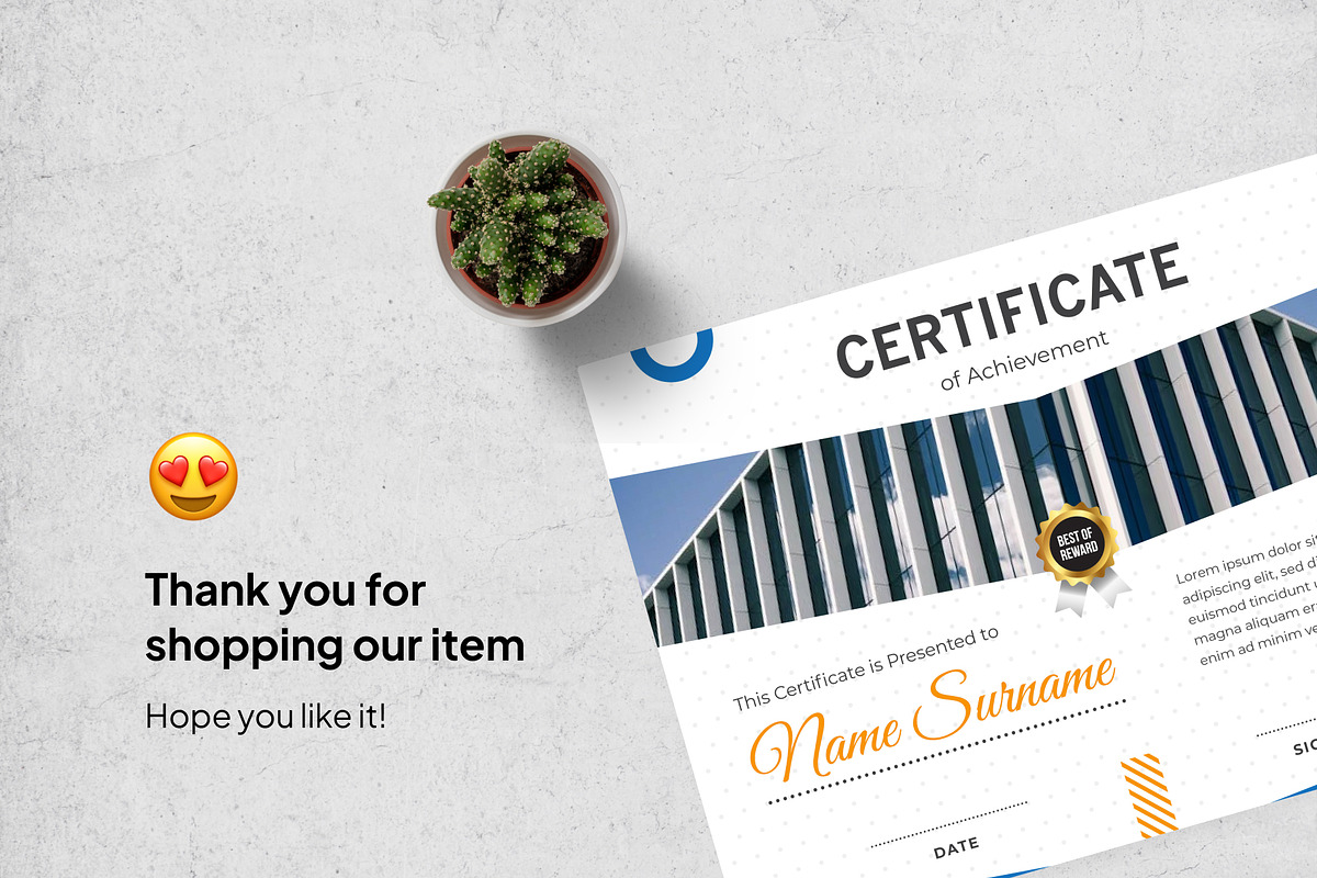 Certificate Template, a Stationery Template by Panen Creative (Photo 3 of 3)