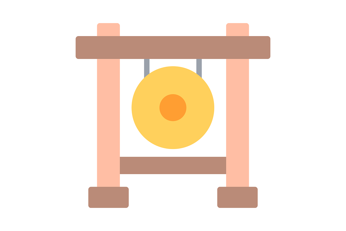 Gong Flat Icon, a Duotone Icon by Pexelpy (Photo 2 of 2)