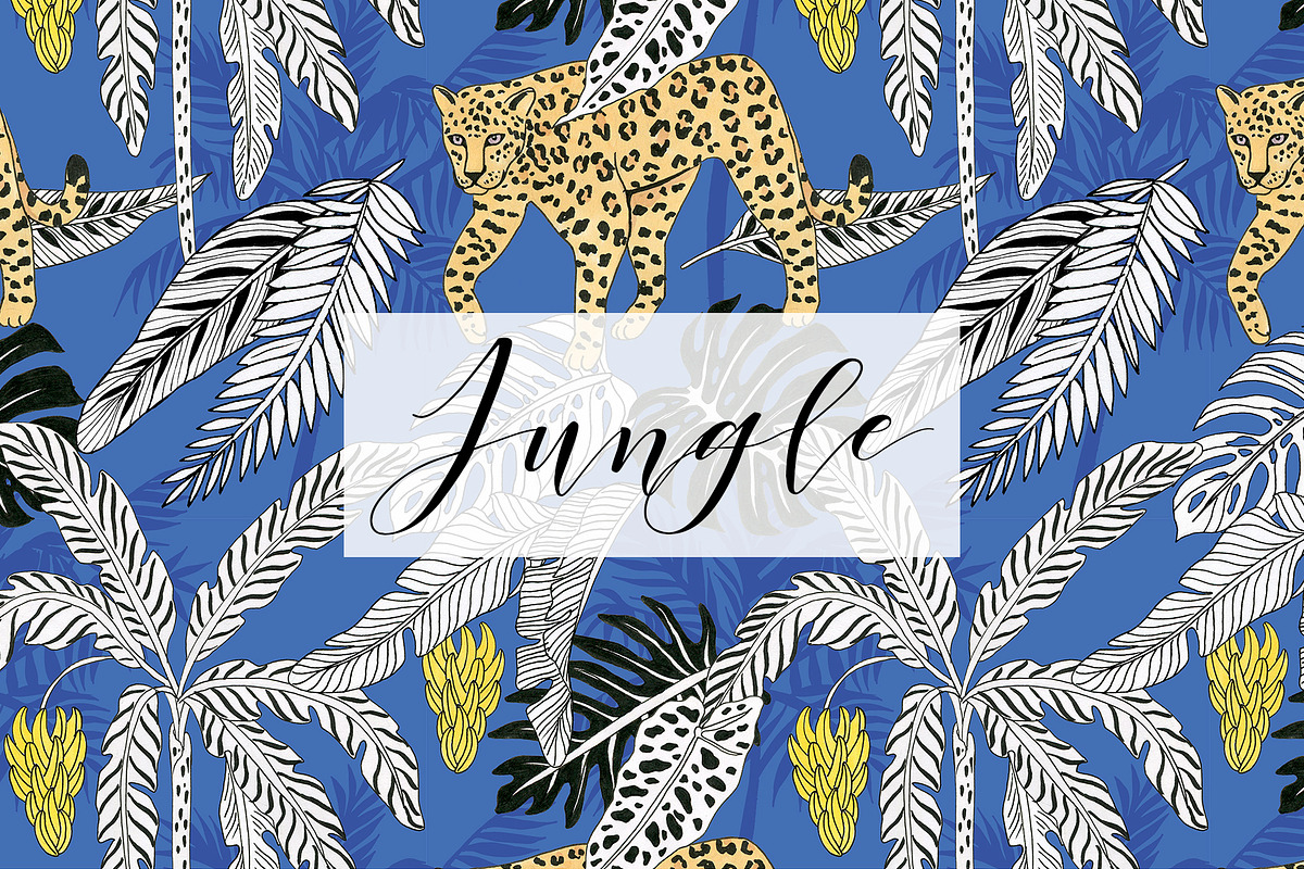 Jungle. Marker seamless patterns., a Pattern Graphic by Anyuka (Photo 4 of 7)