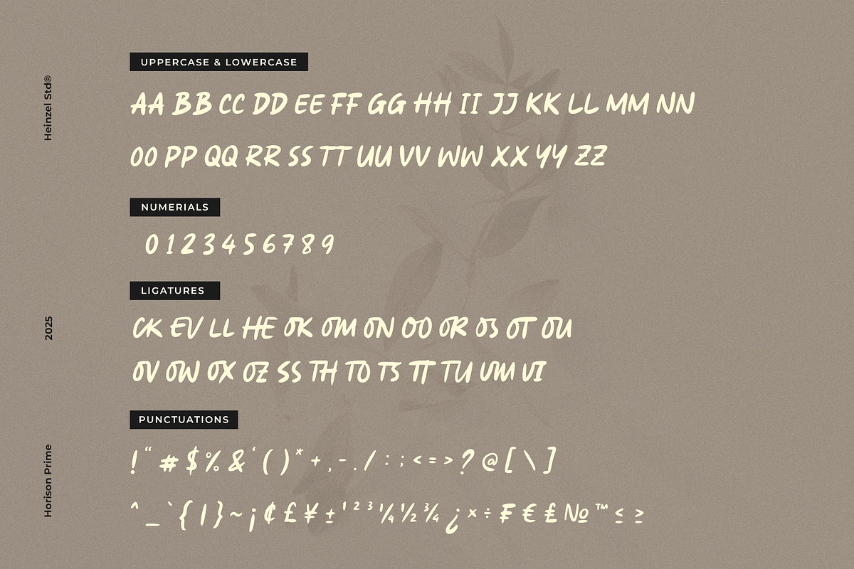 Horison Prime Handwritten Brush Font, a Handwritten Font by Heinzel Std (Photo 10 of 12)