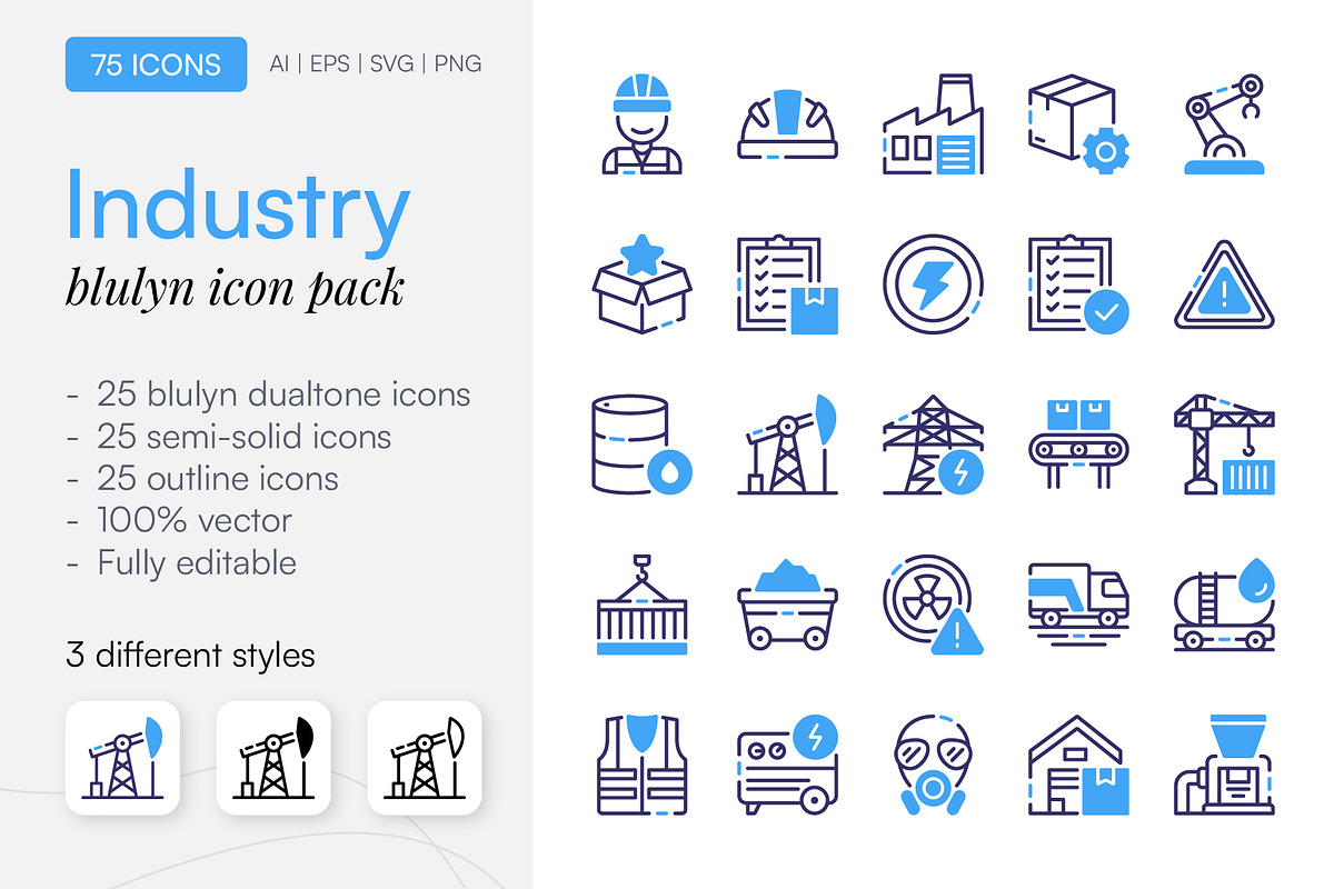 75 Industry Icon Pack, a Duotone Icon by Bilicube Studio (Photo 1 of 2)