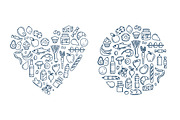 Grocery icons, patterns and borders, a Food Illustration by VasilkovS (Thumbnail 5 of 10)