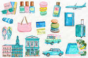 Watercolor Summer Planner Icons Set, a Seasonal Illustration by Maysa Art (Thumbnail 2 of 6)