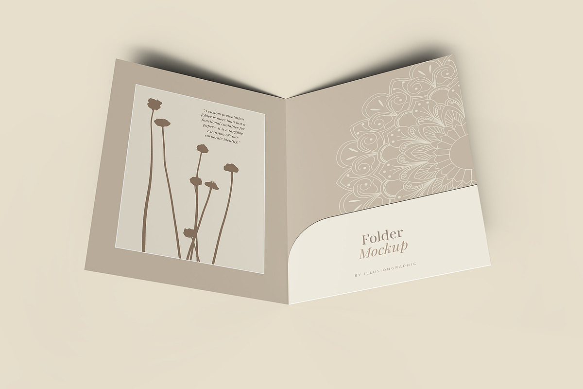 Folder Mockup - 12 Views, a Packaging Mockup by Illusiongraphic (Photo 4 of 28)