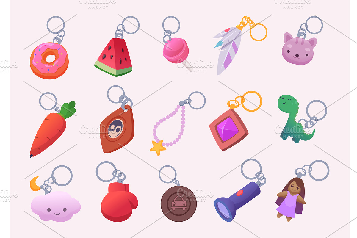 Trinket for key. Decorative feathers, an Object Illustration by Onyx