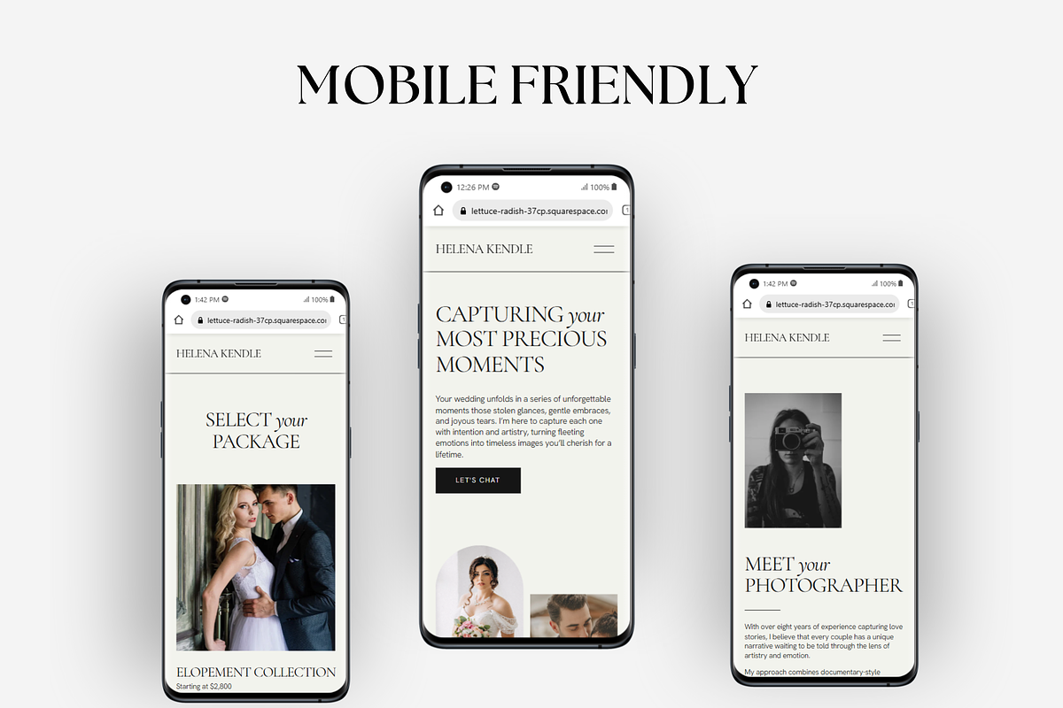 PLR Wedding Squarespace 7.1 Template preview 3
