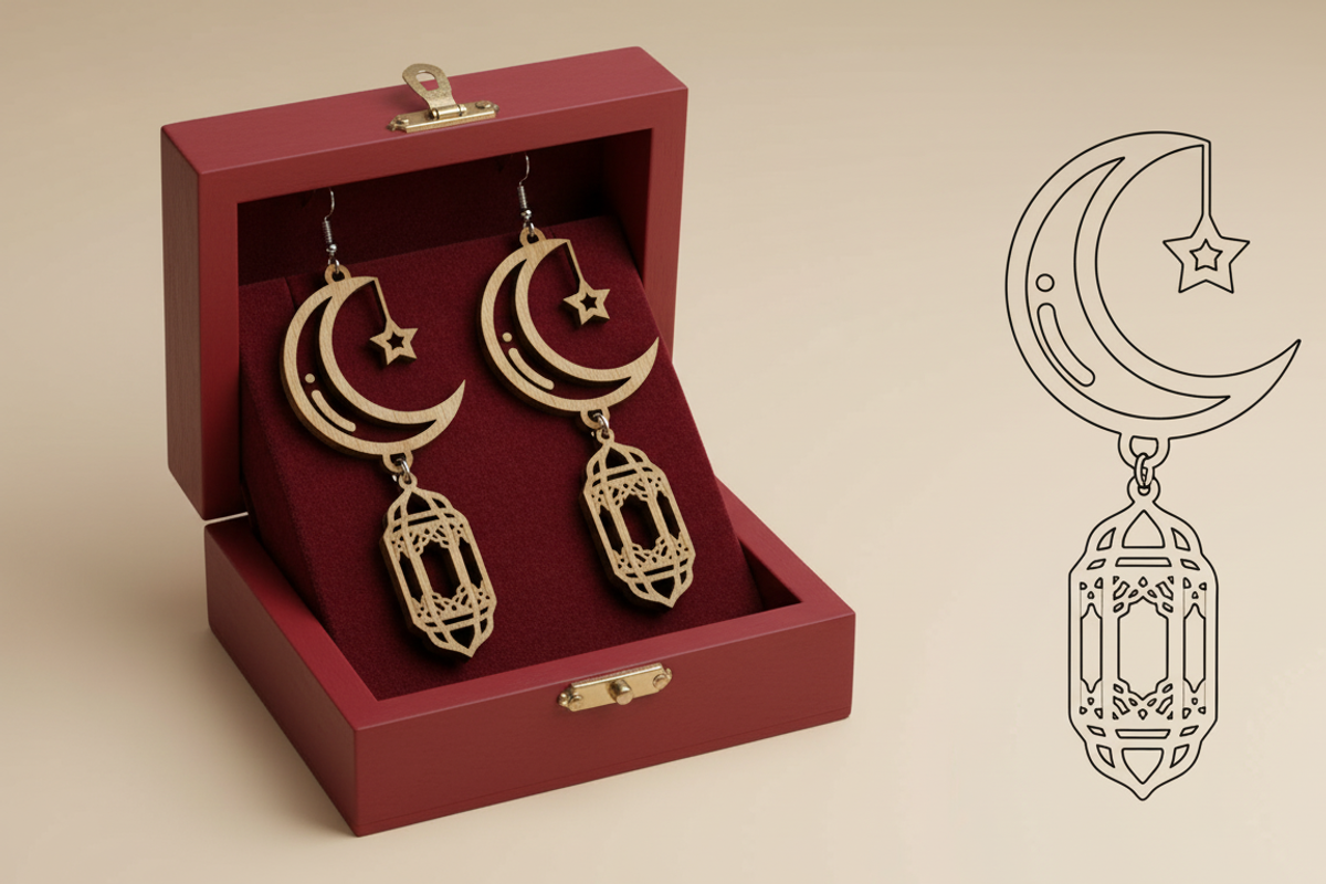 Elegant Crescent Moon & Lantern, an Illustration by Amazin_art (Photo 2 of 5)