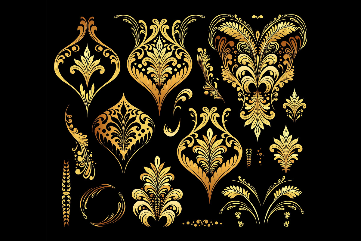 Gold Vintage Glamour Flourishes, an Object Graphic by ilonitta (Photo 5 of 7)