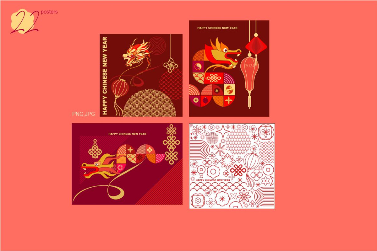 Chinese New Year-set of cliparts, a Seasonal Illustration by Collection by VY (Photo 15 of 15)