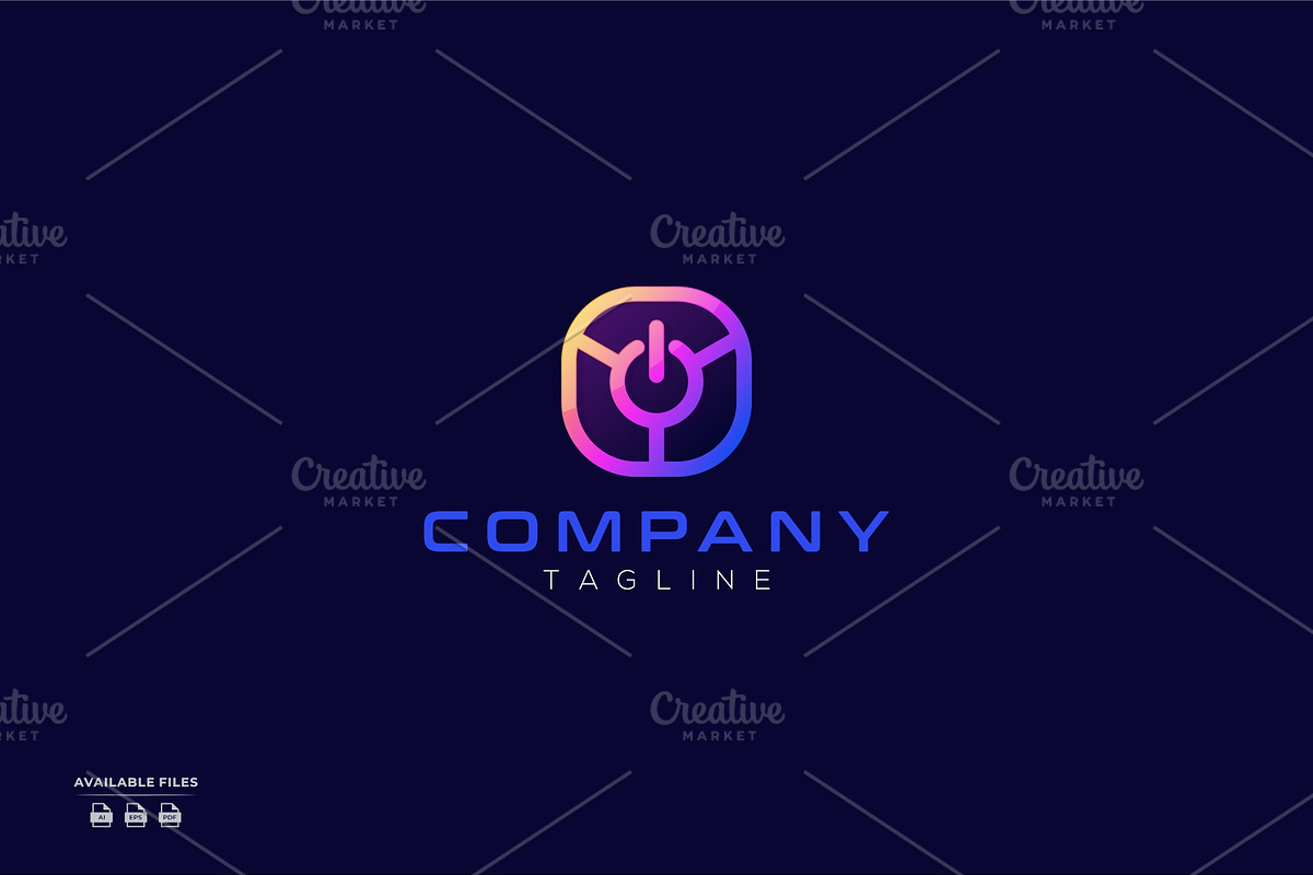 power icon modern logo design, a Branding & Logo Template by mhafifuadi