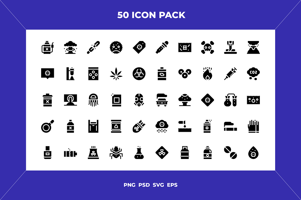 Toxic icons, an Outline Icon by Wencory (Photo 1 of 2)