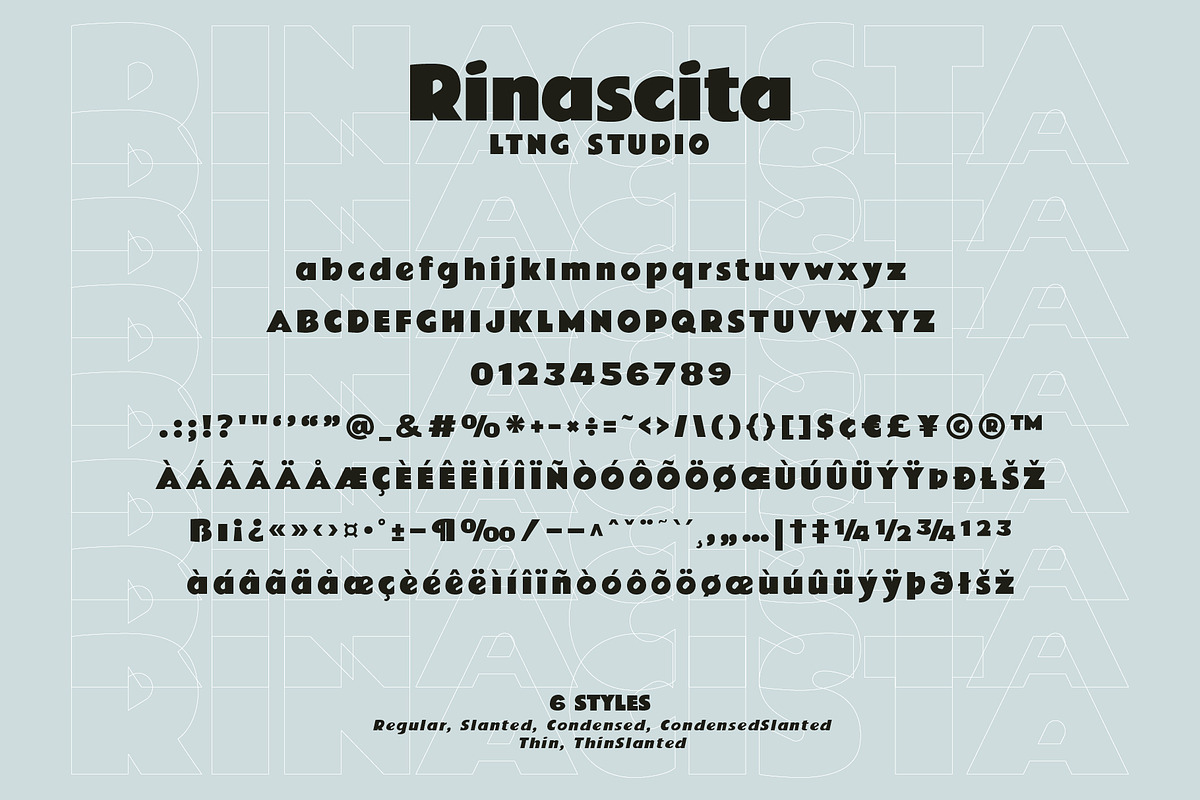 Rinascita Retro Geometric Font, a Blackletter Font by LTNG STUDIO (Photo 3 of 10)