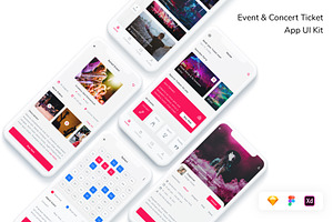 Event & Concert Ticket App UI Kit