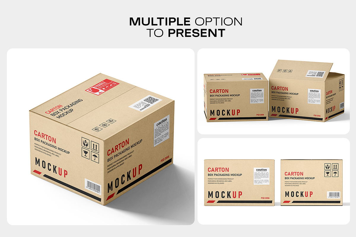Kraft Carton Packaging Box Mockup, a Packaging Mockup by Ram Studio (Photo 5 of 13)
