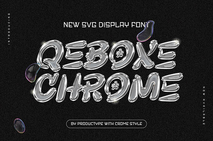 Qebox Chrome - 3D SVG Font, a Handwritten Font by productype1