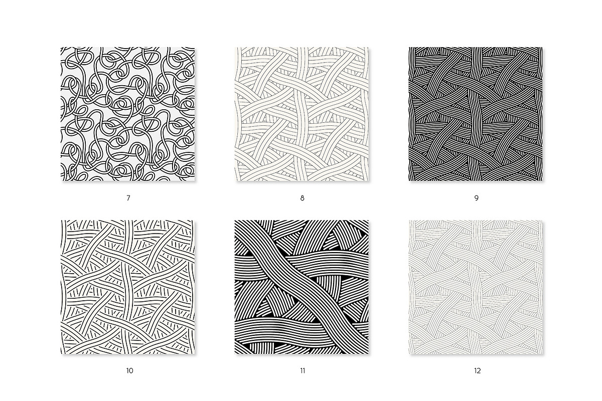 Entangled Seamless Patterns, a Pattern Graphic by Curly_Pat