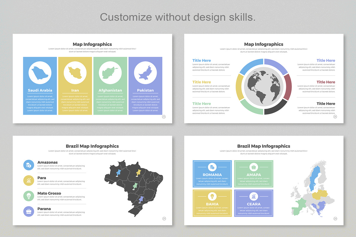 Map Infographic Google Slide, a Presentation Template by Mighty-Slide (Photo 8 of 8)