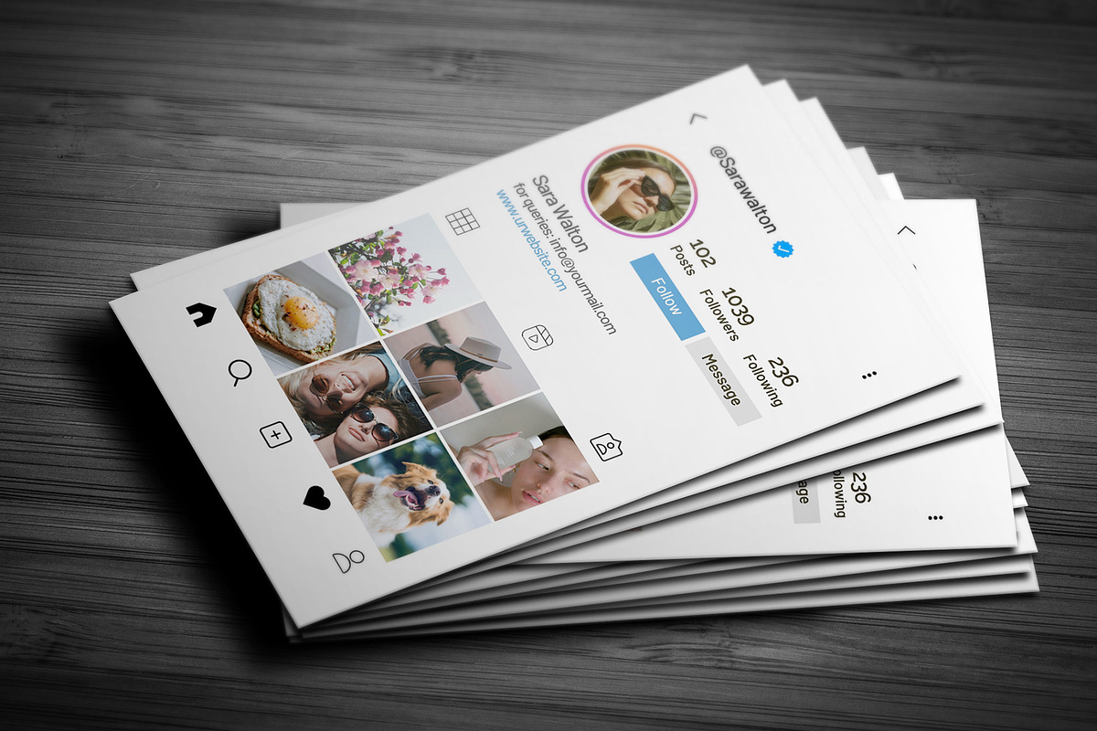 Instagram Style Business Card, a Business Card Template by Saman Osama (Photo 6 of 8)
