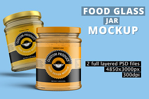 Pickle Sauce Honey Glass Jar Mockup