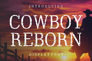 Cowboy Reborn - Western Vintage Font, a Sans Serif Font by Limited.studio (Thumbnail 1 of 6)