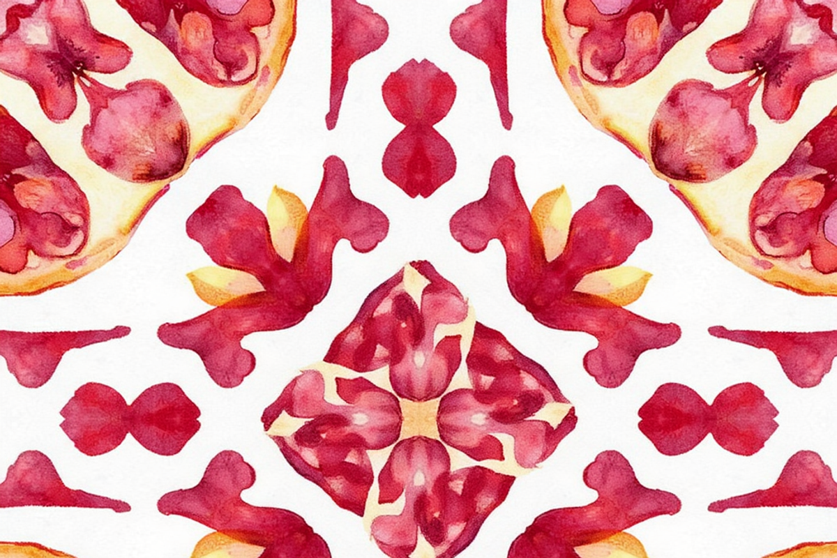 Seamless Pattern Pomegranate Cross, a Pattern Graphic by PLUM&FIGS (Photo 2 of 5)