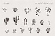 Sketch Cacti Vector Bundle, a Seasonal Illustration by TheMountBirdStudio (Thumbnail 6 of 14)
