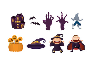 Halloween Party Illustration Set, a Templates & Theme by studiogstock
