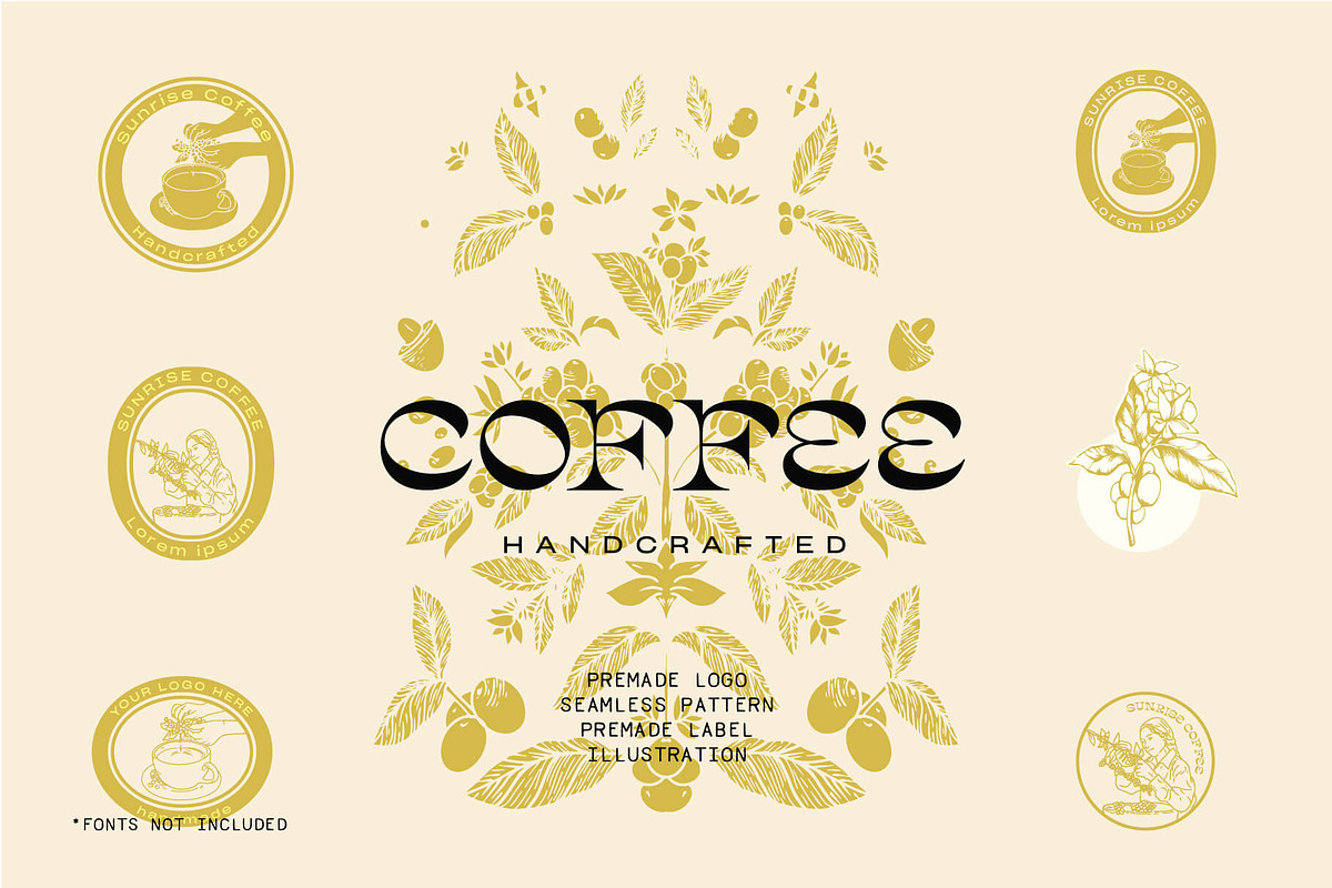 Coffee Handcrafted Illustration, an Illustration by Elysamunster (Photo 1 of 14)