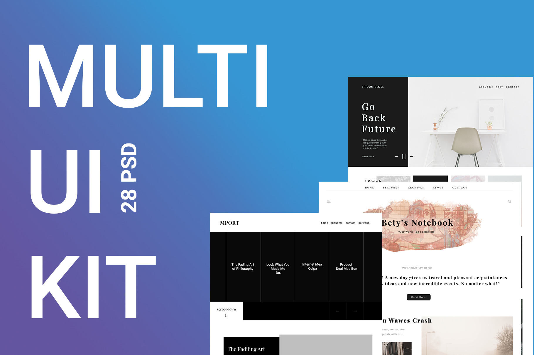 Multi UI Kit 28 PSD, an UI Kit Template by MOG